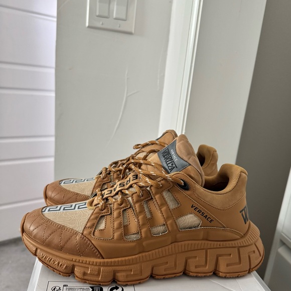 Versace Men's Brown and Tan Athletic Shoes - Picture 2 of 4